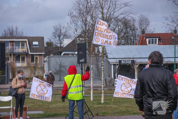 Klimaatdemonstratie bij Wagenwerkplaats