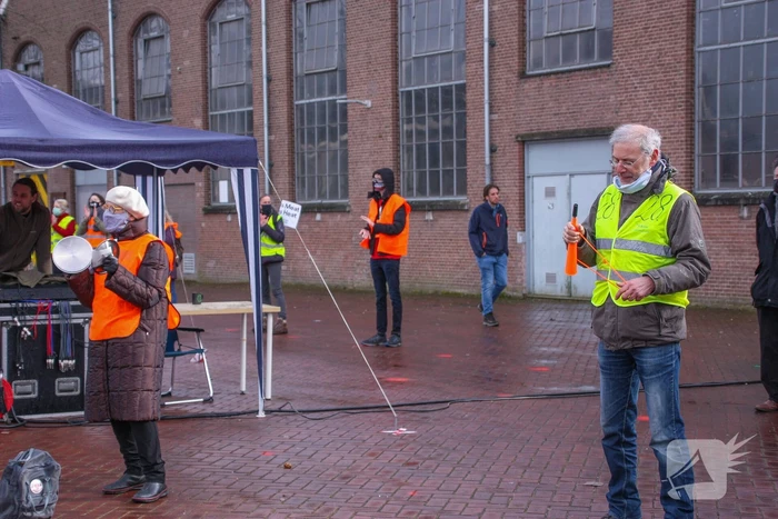 Klimaatdemonstratie bij Wagenwerkplaats