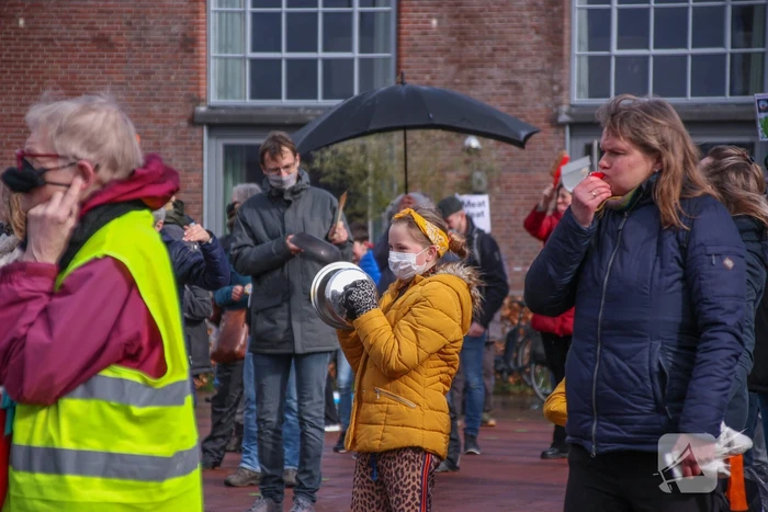 Klimaatdemonstratie bij Wagenwerkplaats