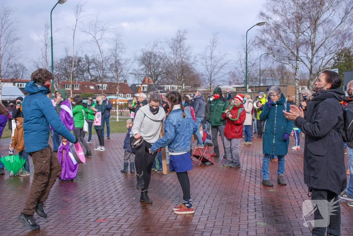 Klimaatdemonstratie bij Wagenwerkplaats