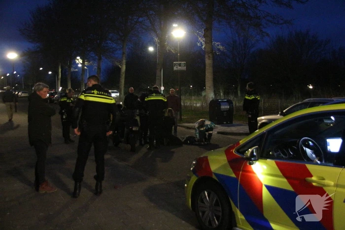 Maaltijdbezorger en fietser in botsing