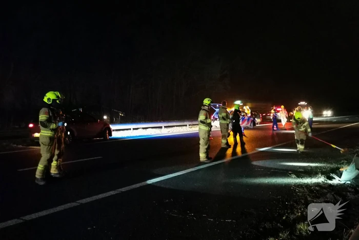 Schade na ongeval op snelweg