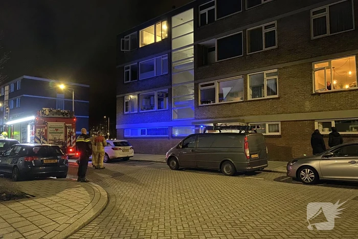 Brand op vierde etage van flatgebouw