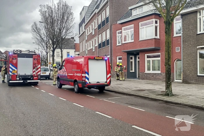 Straat afgesloten na gaslek