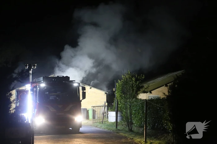 Veel rook bij brand in loods