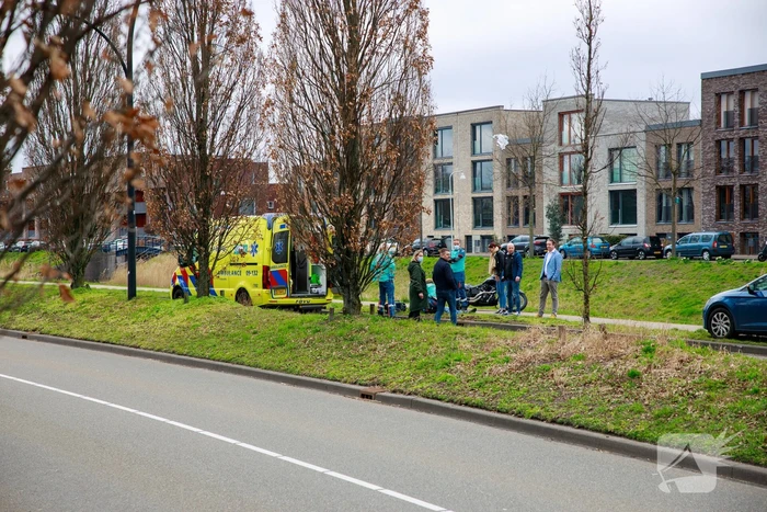 Man gaat met Harley Davidson onderuit