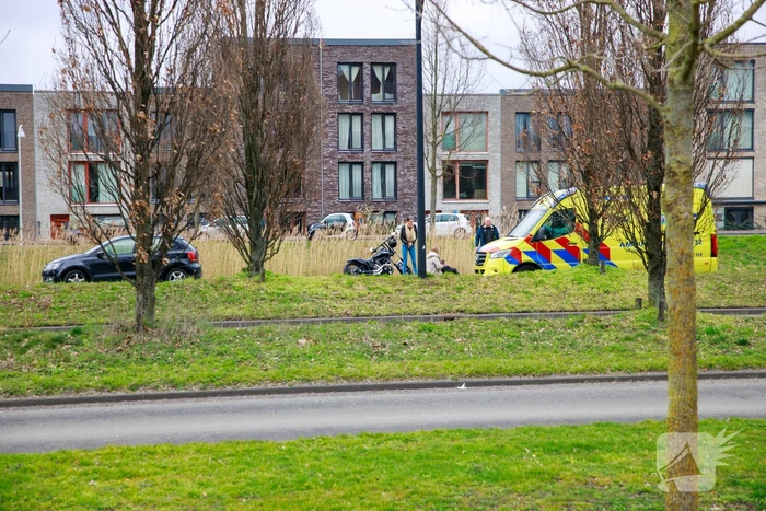 Man gaat met Harley Davidson onderuit
