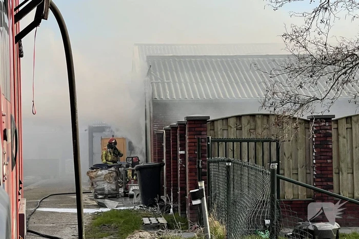 Grote brand in varkensstal