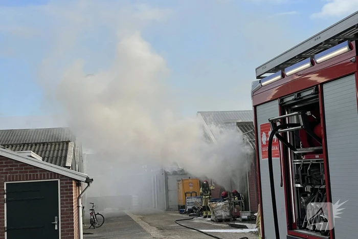 Grote brand in varkensstal