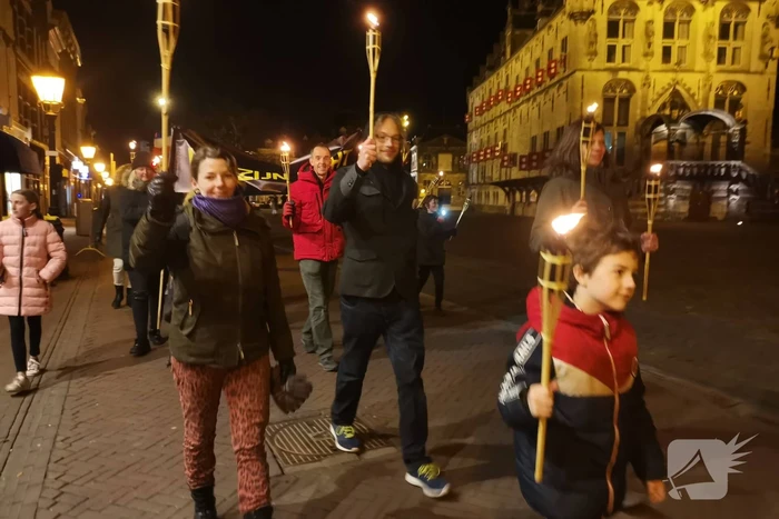 Fakkeloptocht voor de Vrijheid tegen de coronamaatregelen