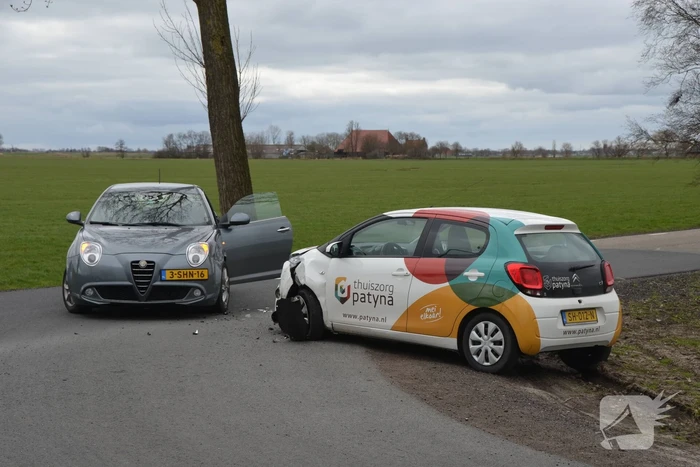 Schade bij botsing op kruising