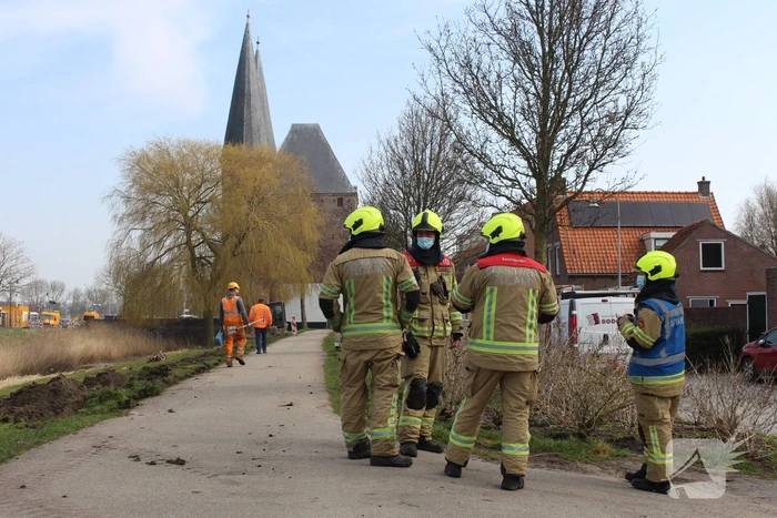 Gasleiding bij graafwerkzaamheden beschadigd