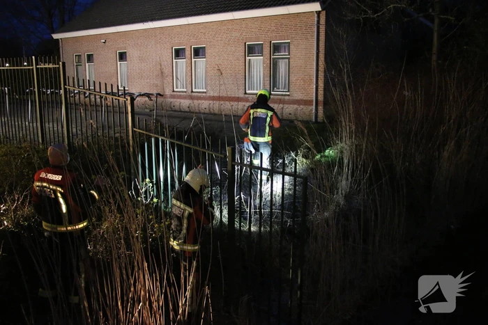 Stuk gras in brand