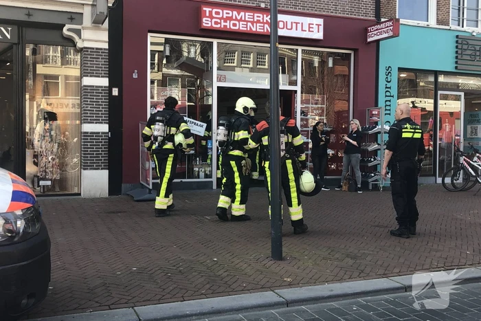 Brand in winkel Topmerk Schoenen
