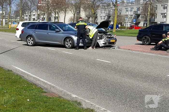Meerdere auto's met elkaar in botsing