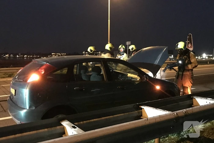 Brand in motor van auto