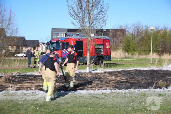 Stuk veld beschadigd door brand
