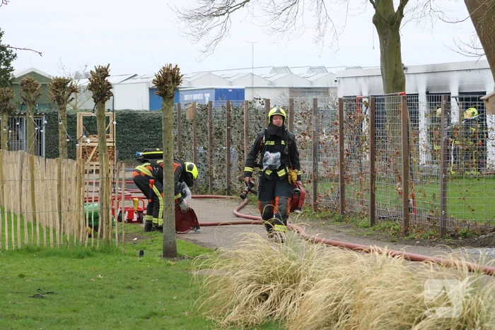 Brand in vrijstaande garageboxen