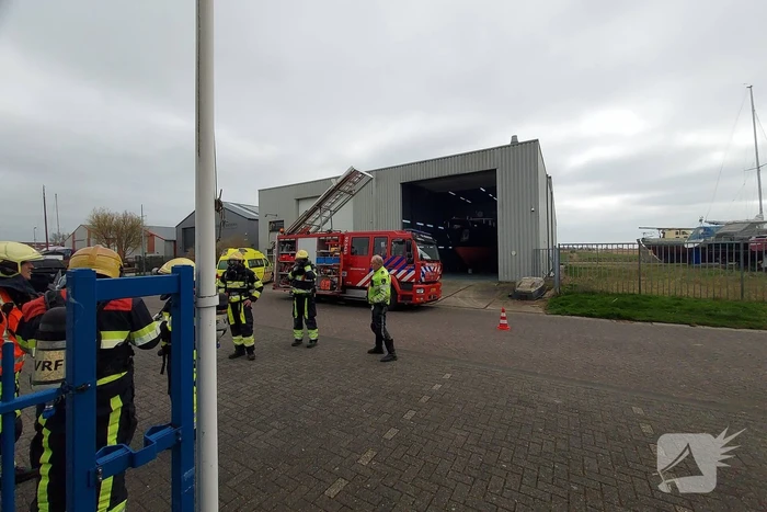 Brand bij jacht coating bedrijf