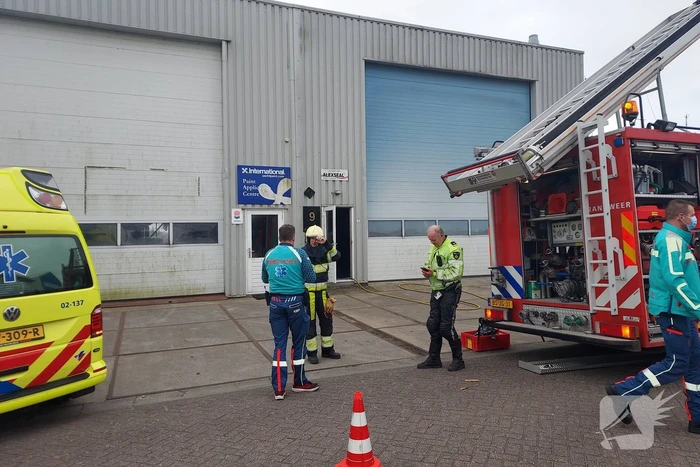 Brand bij jacht coating bedrijf
