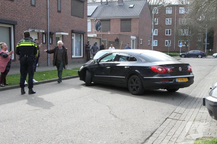 Auto's botsen op elkaar