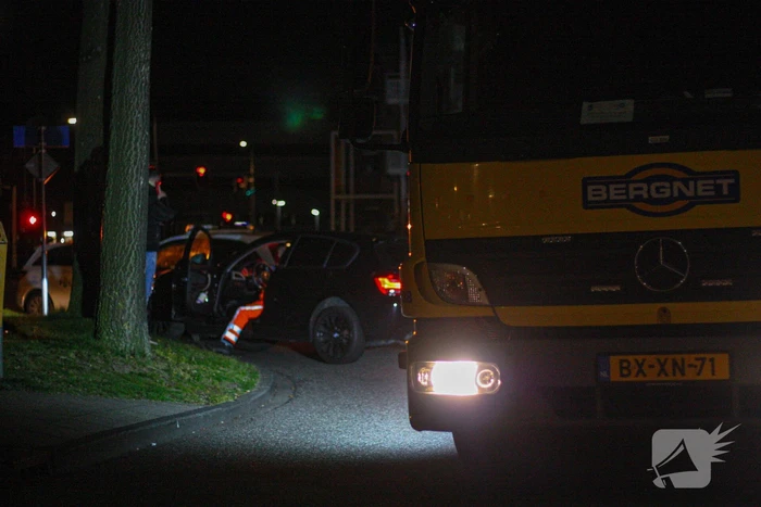 Auto vliegt uit de bocht en knalt tegen boom