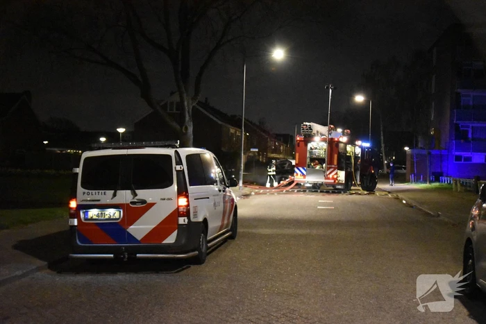 Auto verwoest door brand