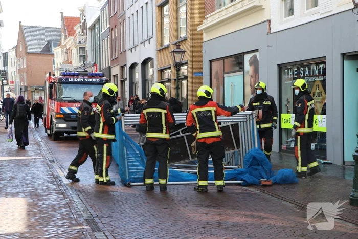Steiger omgevallen in binnenstad