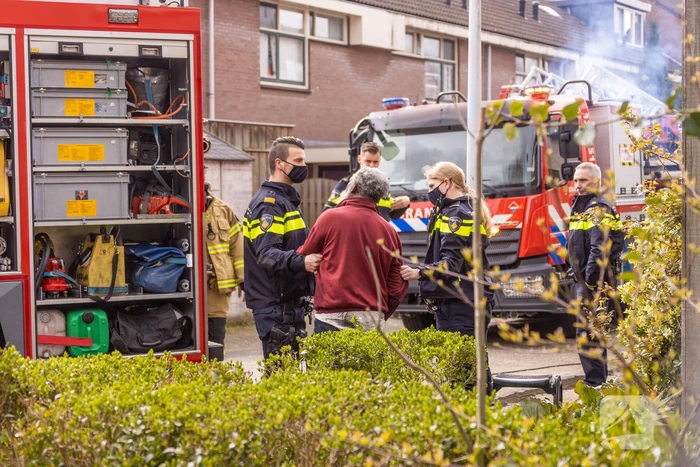 Bewoner aangehouden na brand op zolder