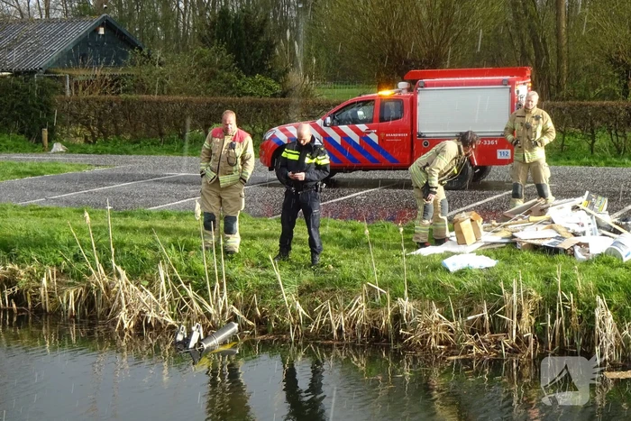Gedumpte motor aangetroffen in water