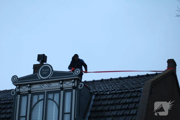Gevel waait los door storm