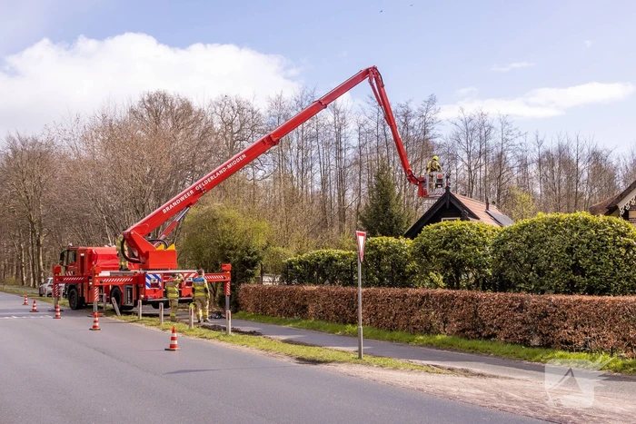 Brand in schoorsteen van vrijstaande woning