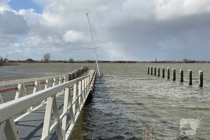 Zeilboot gezonken in Oostvaardersdiep