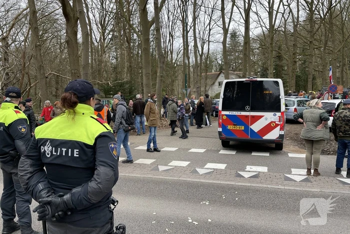 Demonstratie Kasteel Groeneveld tegen coronabeleid