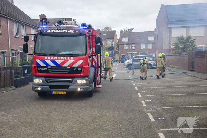 Uitslaande brand in schuur