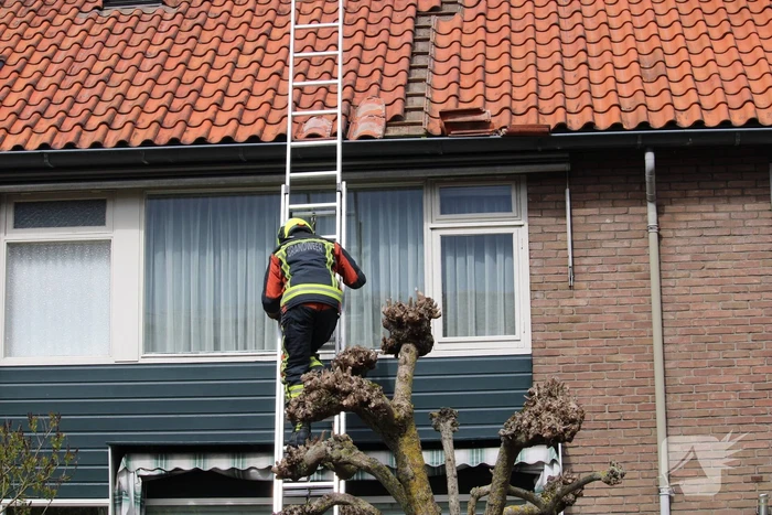 Veel rook bij brand in schoorsteen