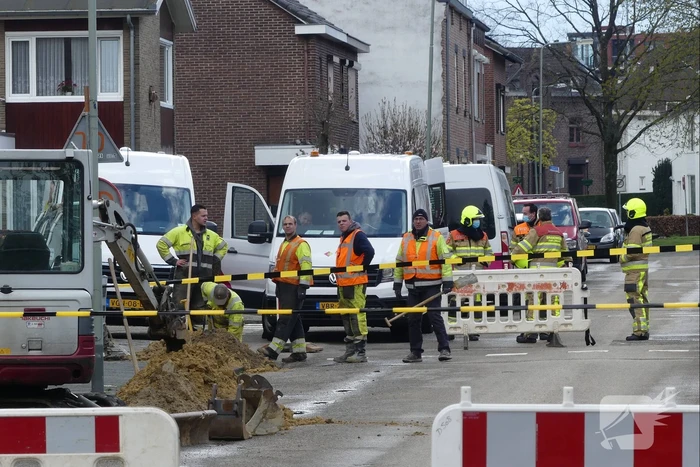 Straat afgezet na gaslekkage