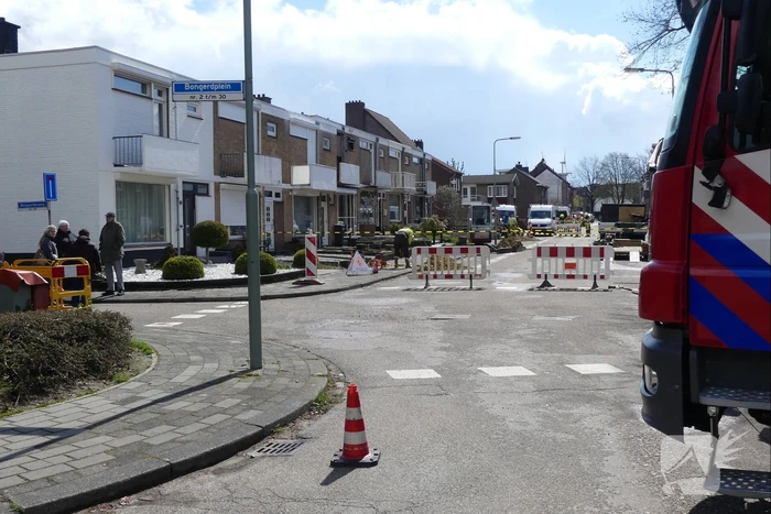 Straat afgezet na gaslekkage
