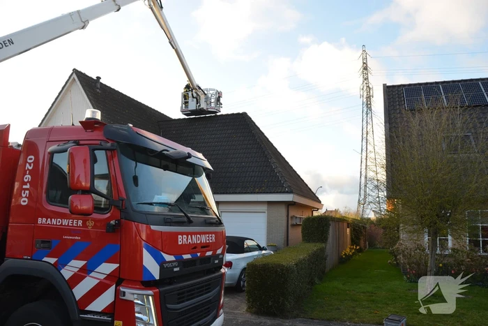 Schoorsteen geveegd na brand