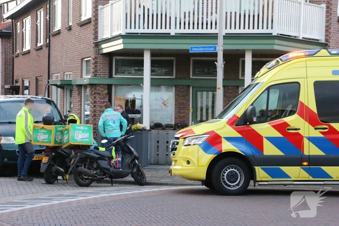 Maaltijdberzorger onderuit met scooter