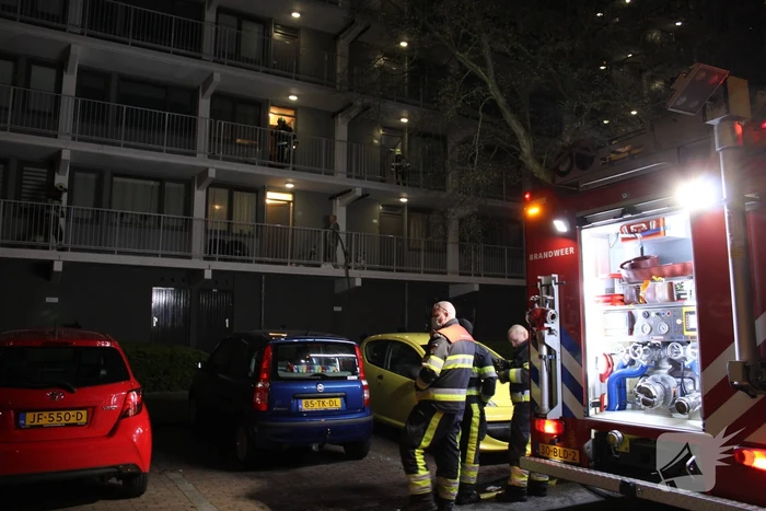 Woningbrand in flatgebouw