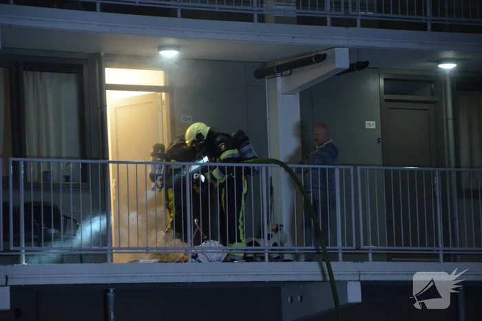 Woningbrand in flatgebouw