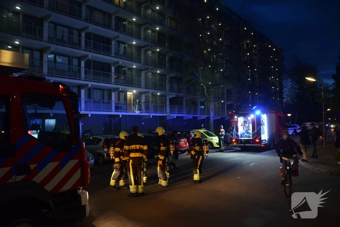 Woningbrand in flatgebouw