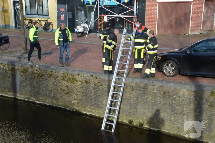 Brandweer doet reddingsactie voor kat in riool