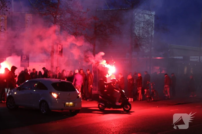 Honderden fans op straat na promotie SC Cambuur