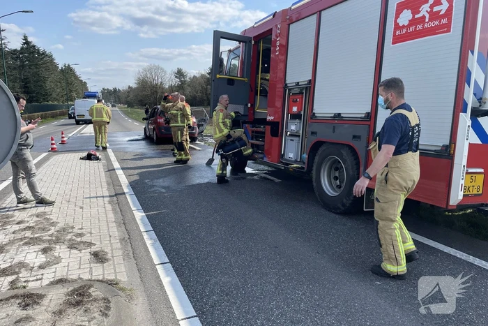 Auto verwoest door brand