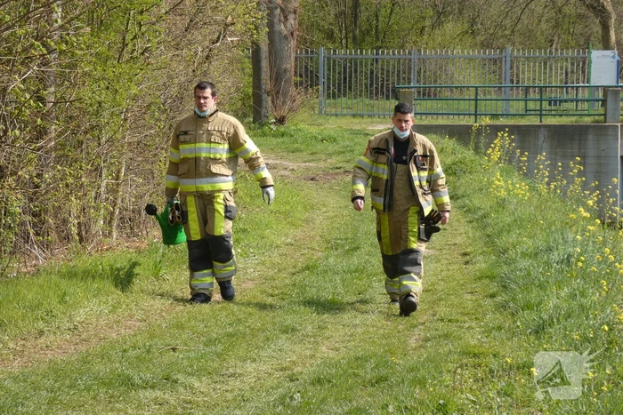 Afval brand in bunker