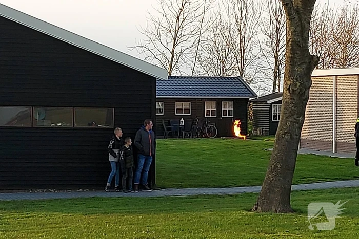Man gewond bij in brand gevlogen gasfles