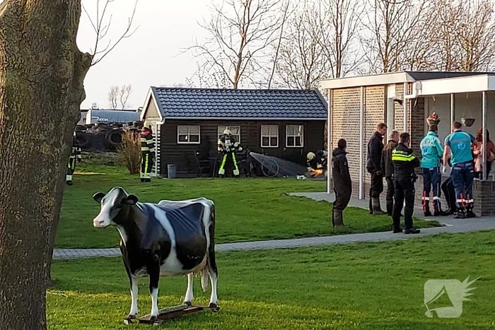 Man gewond bij in brand gevlogen gasfles