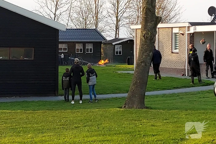 Man gewond bij in brand gevlogen gasfles